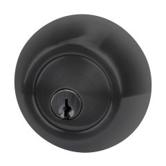 Pêne dormant rond, noir mat