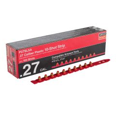 Bande de charge, calibre .27, plastique, niveau 5, rouge, 100/bte