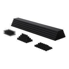 Balustre rond en fer, noir, 32", 10/pqt