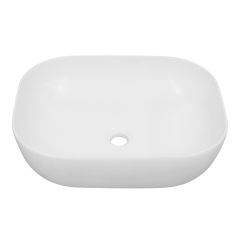 Lavabo, porcelaine, rectangulaire, blanc mat, 20'' x 16'' x 5 1/2''
