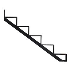 Stair Riser – Aluminum - 5 Stairs – Black - 45"