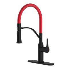 Kitchen Faucet - Retactable - Meda - Red/Black