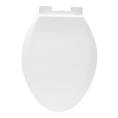 Siège de toilette, allongé, blanc, 44 cm x 35 cm