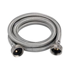 Connecteur tressé pour laveuse, acier inoxydable/PVC, 48"