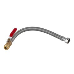 Connecteur tressé pour chauffe-eau, 1/2" valve à poussoir x 3/4" FIP, 18"