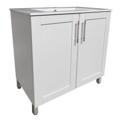 Meuble-lavabo Lagoa, 30", fini blanc
