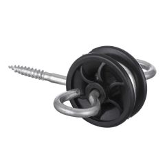 Double Anchor Insulator – For Wooden Post – Black – 2/pkg