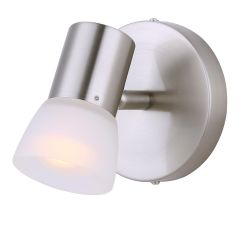 Plafonnier, 1 lumière, Hudsa, nickel brossé