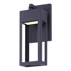 Orfya LED Outdoor Wall Light, Frosted Glass, Matte Black
