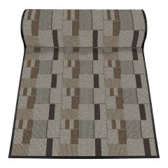 Hallway Carpet – Bricks – Vinyl – Grey Shell - 36" x 600"
