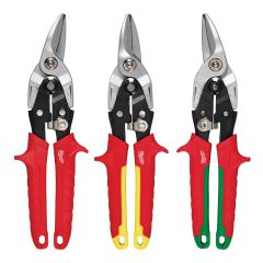 Jeu de cisailles, type aviation, noir-rouge, 3 mcx