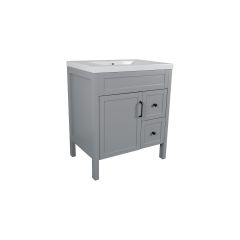 Meuble-lavabo Makala, 30", fini gris mat