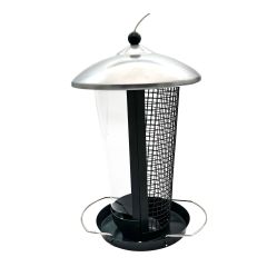 2-in-1 Steel Bird Feeder - 6.3" x 6.3" x 11"