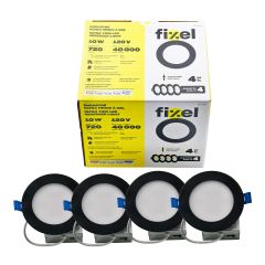LED Recessed Light - 4" - Ultra-Thin - 9W - 4/pkg