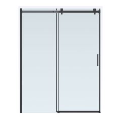 Sedna Frameless Sliding Shower Door - 48" x 78" - Matte Black Finish