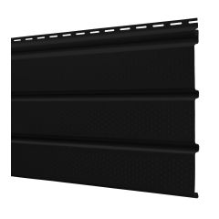 Atika Vinyl Soffit - T4 Plain - Vented - 144" x 12" - Black