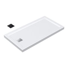 Base de douche Sedna, profil bas, 60" x 32", blanc