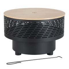 Steel Wood-Burning Fire Pit - 23.6" - Black Finish