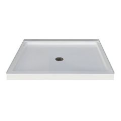 Base de douche Varuna, profil bas, 40" x 32", blanc