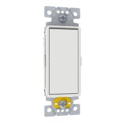 Interrupteur 3 voies, 15A, blanc mat