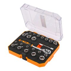 Ensemble de clés à douilles, 1/4", 24 pièces