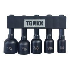 Nut Driver Bit Set - 1/4" to 1/2" - 5-Piece