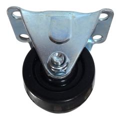 Roulette fixe en caoutchouc, 1 1/2", capacité de 20kg