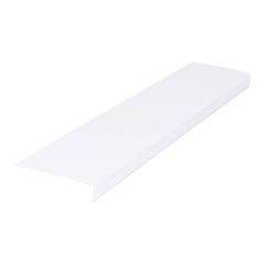 Fascia nervuré, aluminium, 8" x 9', blanc