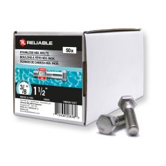 Hex Bolts - 3/8" x 1-1/2" - Stainless Steel - 50/Pkg
