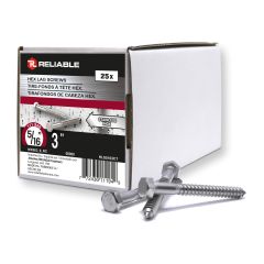 Lag Bolts - 5/16" x 3" - Stainless Steel - 25/Pkg
