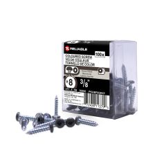 Metal Screws - #8 x 3/8" - Self-Tapping - Type A - Brown - 100/Pkg
