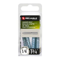 Hanger Bolts - 1/4" x 1 3/4" - Zinc-Plated - 5/Pkg