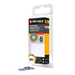 Rondelles plates, M4, zingué, 6/pqt