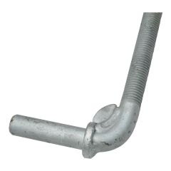 Galvanized Threaded Hinges - 3/4" Pin x 16" Strap