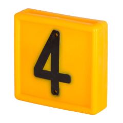 Collar Number Block #4 - Livestock - Yellow - 10/Pkg
