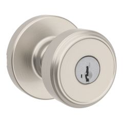Maven Keyed Entry Knob - Satin Nickel Finish