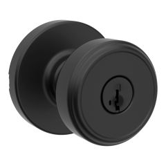Maven Keyed Entry Knob - Matte Black Finish