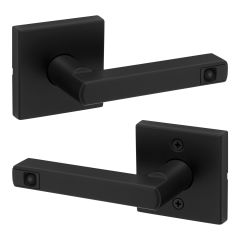Halifax Privacy Door Lever - LED - Matte Black Finish
