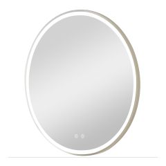 Round LED Mirror - 27 1/2" - Anti-Fog - Brushed Nickel