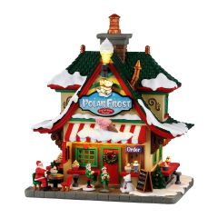 Christmas Village Ice Cream Parlor - Lighted - Battery 4.5V