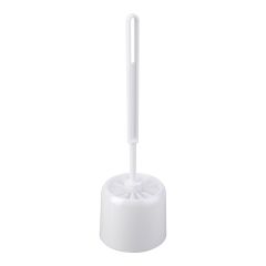 Brosse de toilette, polypropylène, 4,13" x 4,13" x 14,17", blanc