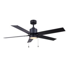 Ventilateur de plafond, 52", DEL intégrée 20 W, noir mat
