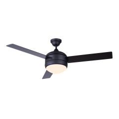 Ventilateur de plafond, 48", 3 pales, 7 vitesses, noir mat