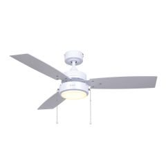 Ventilateur de plafond DEL, 42", 7 vitesses, 18 W, blanc