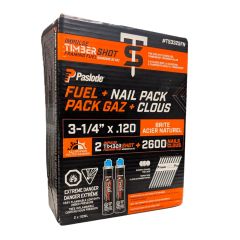 Ensemble de carburant et clous, 1/8" x 3 1/4", 2600/pqt