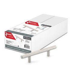 Poignées d’armoire en T, espacement 3", acier inoxydable, 8/pqt