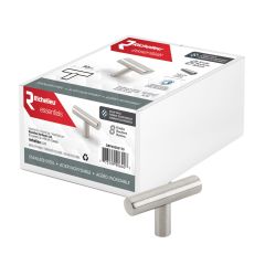 Boutons d’armoire en T, acier inoxydable, 8/pqt