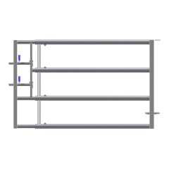 LV4 Complete Galvanized Gate - 1 Brace - Adjustable 2 to 3 m