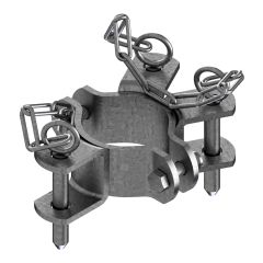 Bride de montage triple pour poteau, 76 mm