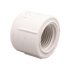 Threaded Female Cap - 1 1/4" - White